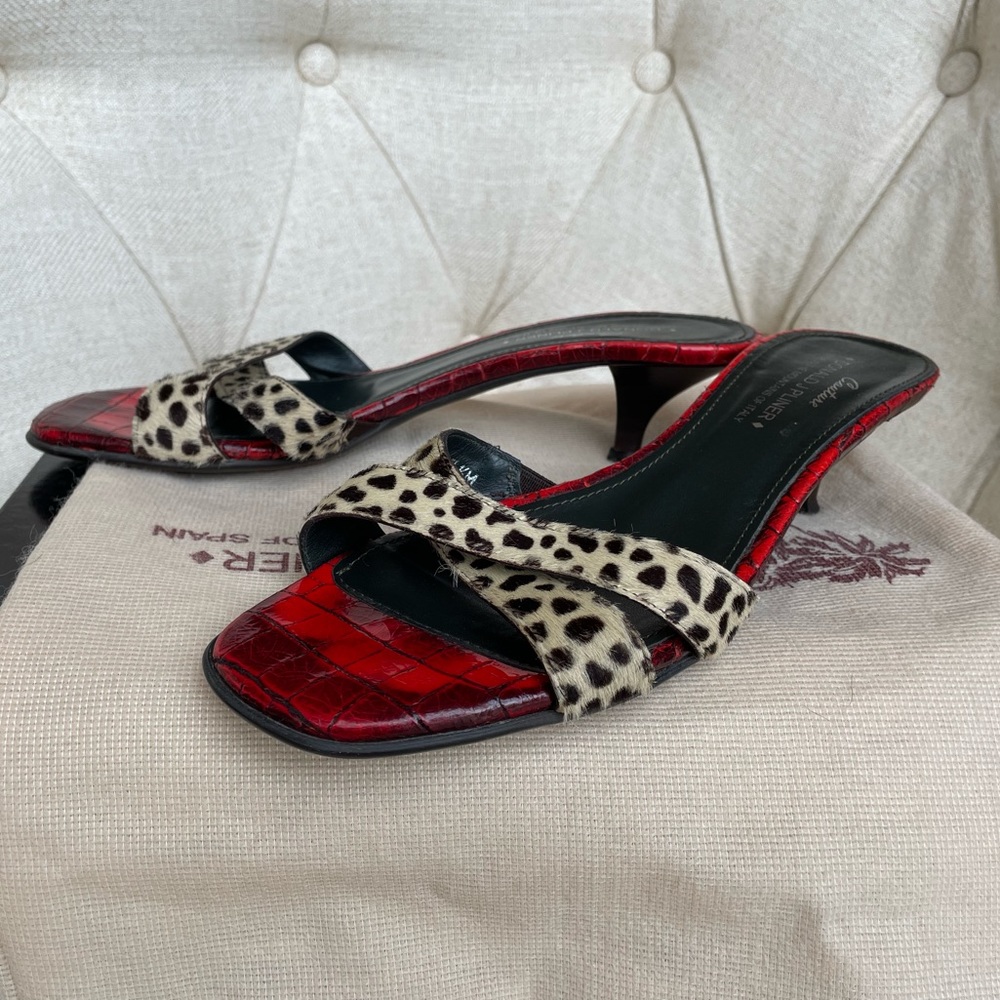 Cheetah print kitten heels